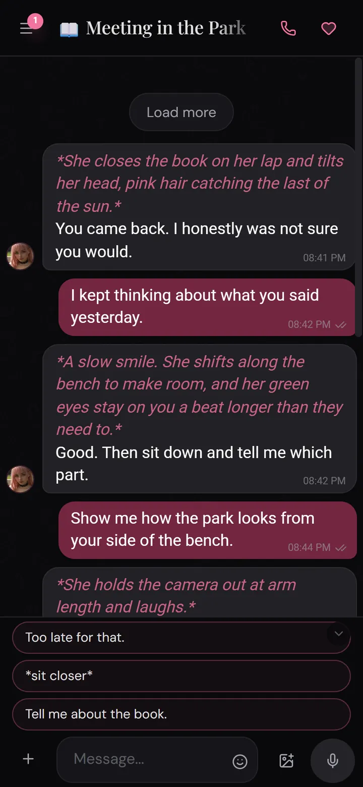 Nika app: a roleplay dialogue