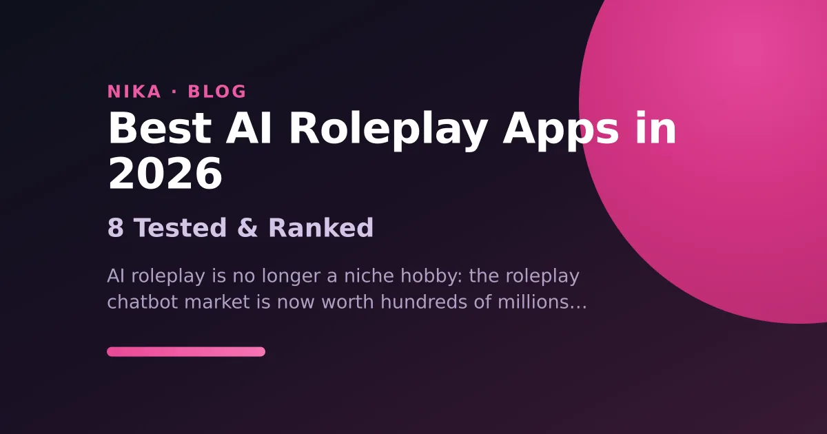 Best AI roleplay apps of 2026 — comparison of 8 services