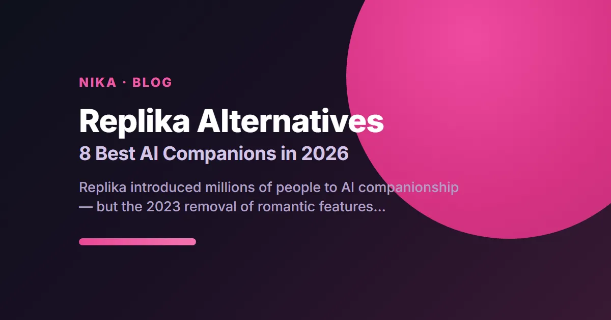 Replika alternatives — 8 best AI companions in 2026